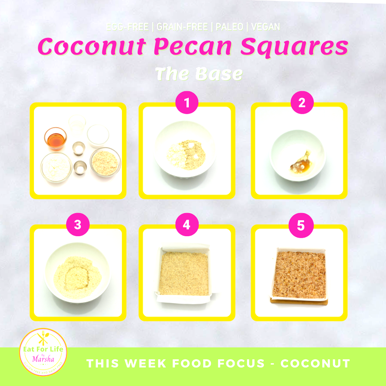 Image of Add the coconut mixture and spread evenly over base. Bake...